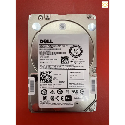 Dell 6TTVV 06TTVV 1.8TB SAS 6Gbps SED 4Kn 10K 2.5” Hard Drive - EDIT