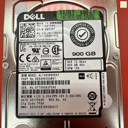 Dell 85JRT 085JRT 900GB SAS 12Gbps 4Kn 15K 2.5” HDD - Computers/Tablets & Networking:Drives Storage & Blank