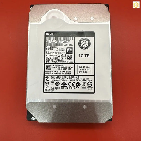 Dell 9HXK6 12TB SAS 12 GBPs 512e 3.5 HDD 0F29535 HUH721212AL5200 - Computers/Tablets & Networking:Drives Storage &