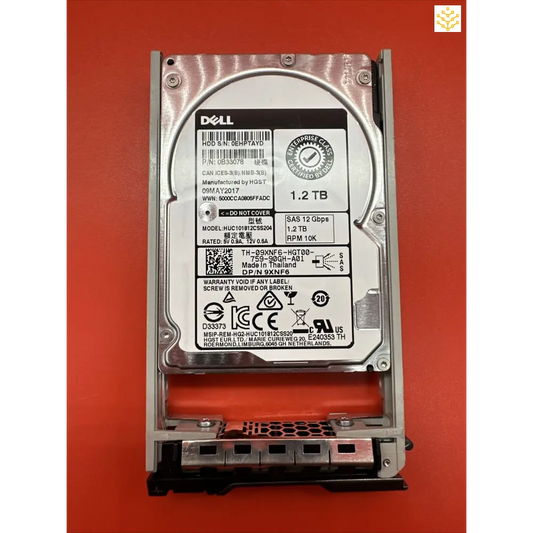 Dell 9XNF6 09XNF6 1.2TB 10K SAS 2.5 In Dell Tray 0B33078 HUC101812CSS204 - GIGDATA