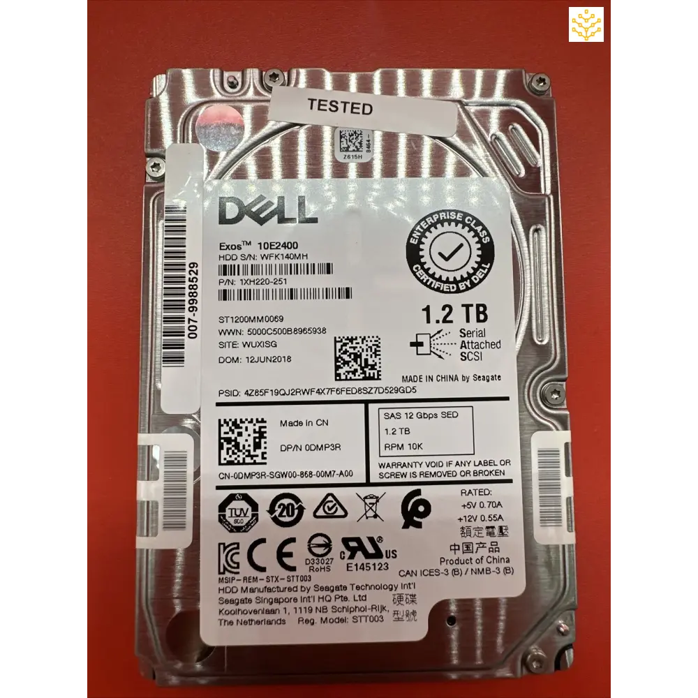 Dell DMP3R 1.2TB SAS 12Gbps SED 10K 2.5 HDD - Computers/Tablets & Networking:Drives Storage & Blank Media:Hard Drives