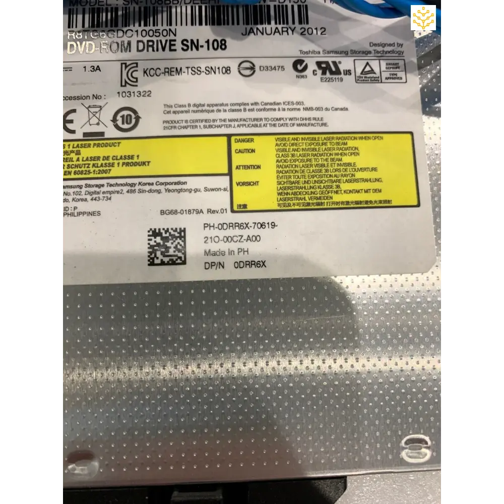 Dell DRR6X DVD-ROM Optical Drive With RN657 Optical Cable - Computers/Tablets & Networking:Enterprise Networking