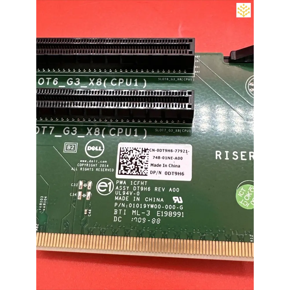 Dell DT9H6 R730xd Riser 3 With 2 Slots PCIe x8 - Computers/Tablets & Networking:Enterprise Networking Servers:Server