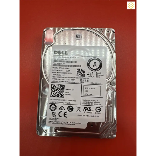 Dell FVX7C 0FVX7C 2TB SAS 12Gb 7.2K 2.5 HDD 95.8% Health - GIGDATA