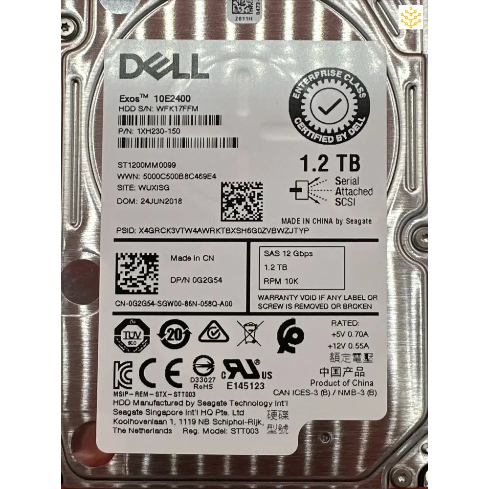 Dell G2G54 1.2TB SAS 12Gbps 10K 2.5 HDD - Computers/Tablets & Networking:Drives Storage & Blank Media:Hard Drives (HDD