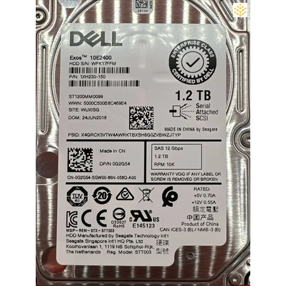 Dell G2G54 1.2TB SAS 12Gbps 10K 2.5 HDD - Computers/Tablets & Networking:Drives Storage & Blank Media:Hard Drives (HDD