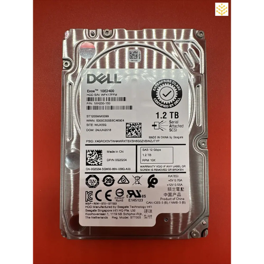 Dell G2G54 1.2TB SAS 12Gbps 10K 2.5 HDD - Computers/Tablets & Networking:Drives Storage & Blank Media:Hard Drives (HDD