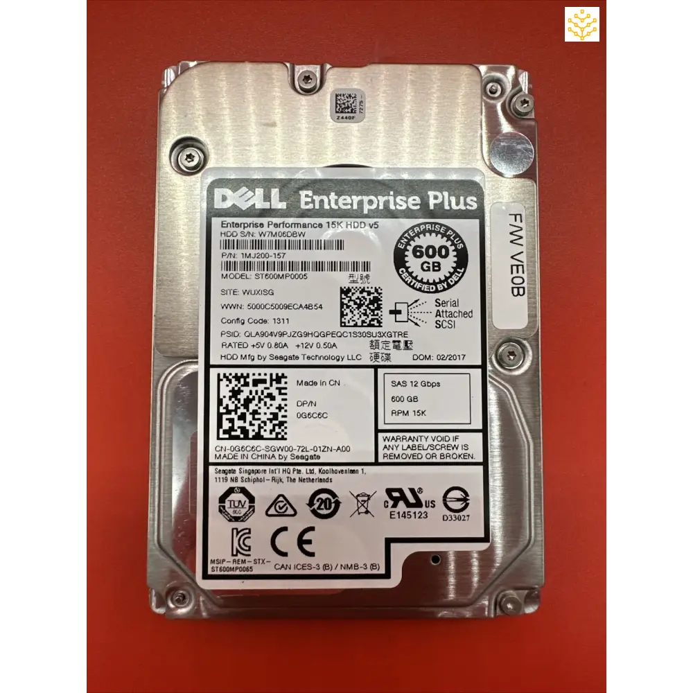 Dell G6C6C 600GB SAS 12Gbps 15K 2.5 HDD - Computers/Tablets & Networking:Drives Storage & Blank Media:Hard Drives (HDD