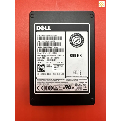 Dell HF06W 800GB SAS 12Gbps 2.5 SSD MZ - ILS800B - GIGDATA