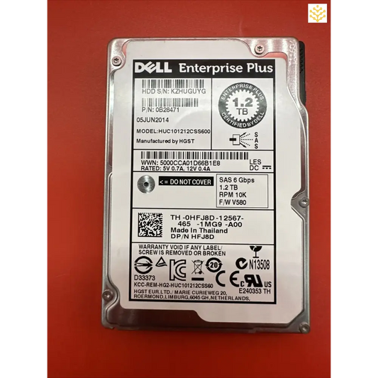 Dell HFJ8D 1.2TB 10K SAS 6Gbps 2.5 HDD - Computers/Tablets & Networking:Drives Storage & Blank Media:Hard Drives (HDD