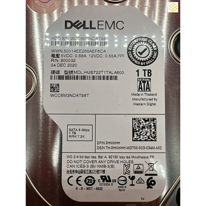 Dell HNWHH 0HNWHH 1TB SATA 6Gbps 3.5 7.2K HDD - Computers/Tablets & Networking:Drives Storage & Blank Media:Hard Drives