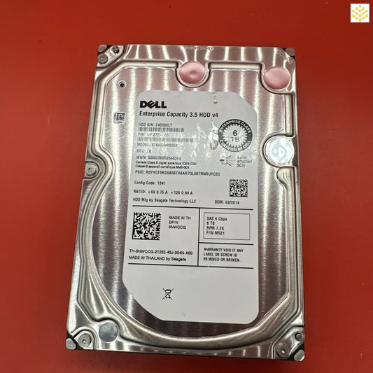 Dell NWCCG 6TB SAS 6Gbps 7.2K 3.5 HDD ST6000NM0034 1HT27Z-150 - Computers/Tablets & Networking:Drives Storage & Blank