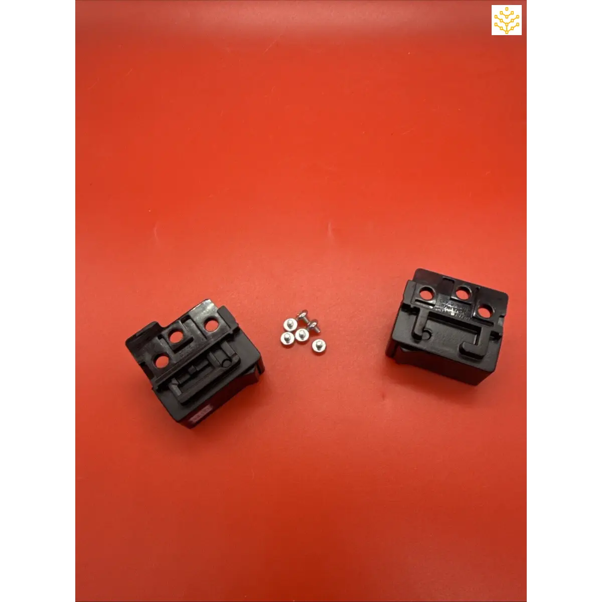 Mechanical keyboard switches with accompanying small metal components.