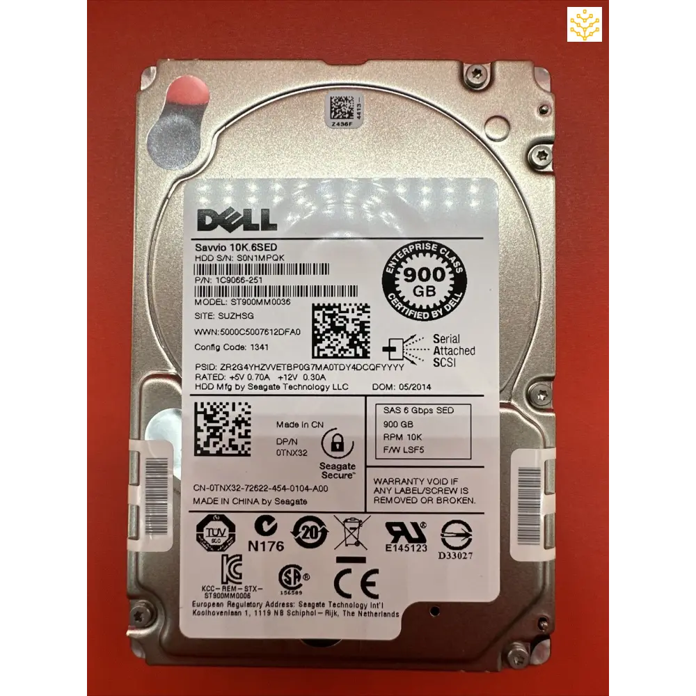 Dell TNX32 900GB SAS 6Gbps SED 10K 2.5 HDD - Computers/Tablets & Networking:Drives Storage & Blank Media:Hard Drives