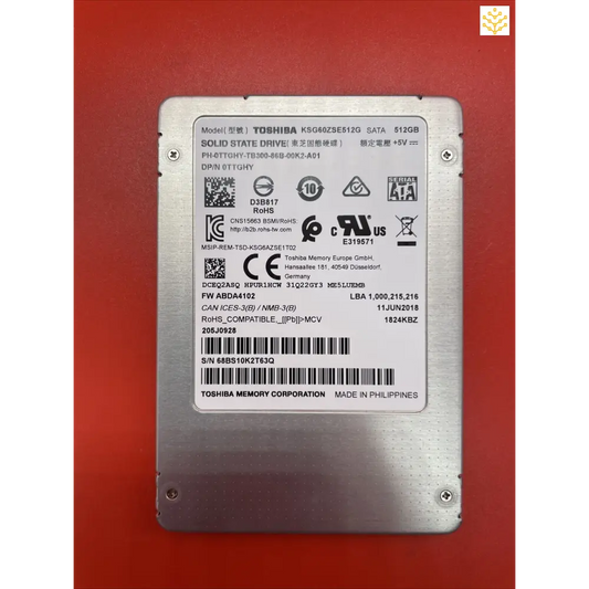 Dell TTGHY Toshiba KSG60ZSE512G 512GB SATA 6Gb/s 2.5 SSD - Computers/Tablets & Networking:Drives Storage & Blank