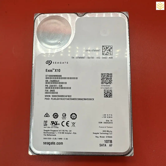 Dell TWWKT Seagate Exos x10 10TB SATA AF 7.2K 3.5 HDD ST10000NM0086 2AA101-536 - Computers/Tablets & Networking:Drives