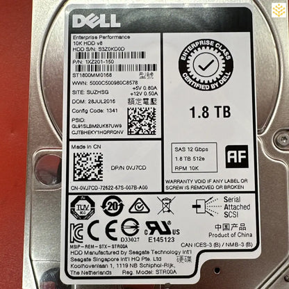 Dell VJ7CD 0VJ7CD 1.8TB 10K SAS 12Gb/s 512e 2.5 Server Hard Drive ST1800MM0168 - Computers/Tablets & Networking:Drives