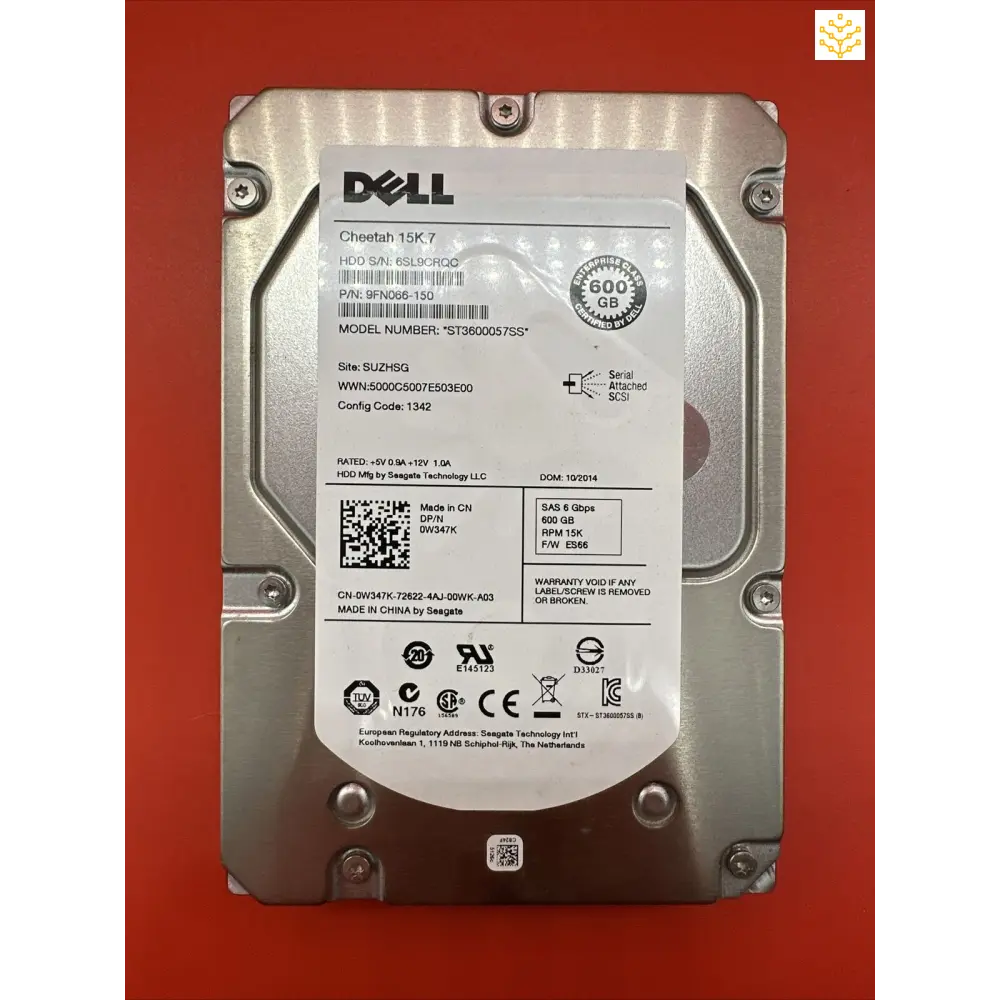 Dell W347K 600GB 15K SAS 3.5 HDD - Computers/Tablets & Networking:Drives Storage & Blank Media:Hard Drives (HDD SSD &