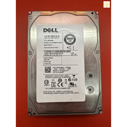 Dell W348K 600GB 15K SAS 3.5 HDD - Computers/Tablets & Networking:Drives Storage & Blank Media:Hard Drives (HDD SSD &