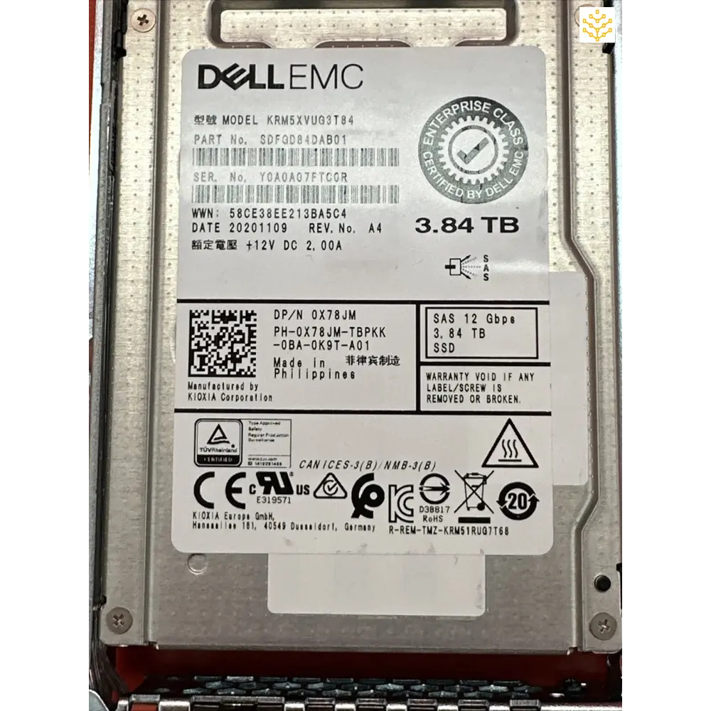 Dell X78JM 3.84TB SAS 12 Gbps 2.5 In Tray - Failed - Computers/Tablets & Networking:Drives Storage & Blank Media:Hard