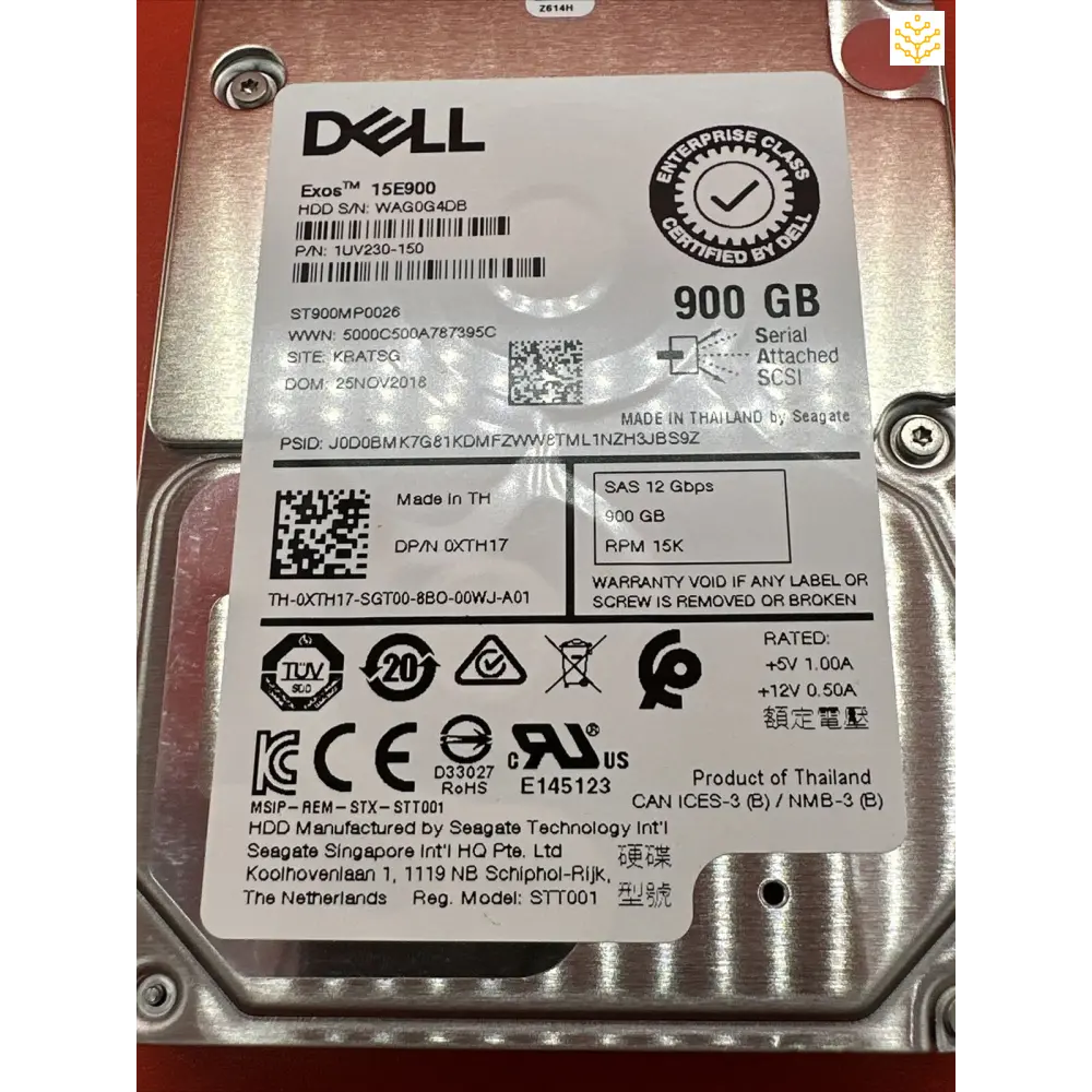 Dell XTH17 900GB 15K 12Gbps SAS 2.5 - Computers/Tablets & Networking:Drives Storage & Blank Media:Hard Drives (HDD SSD