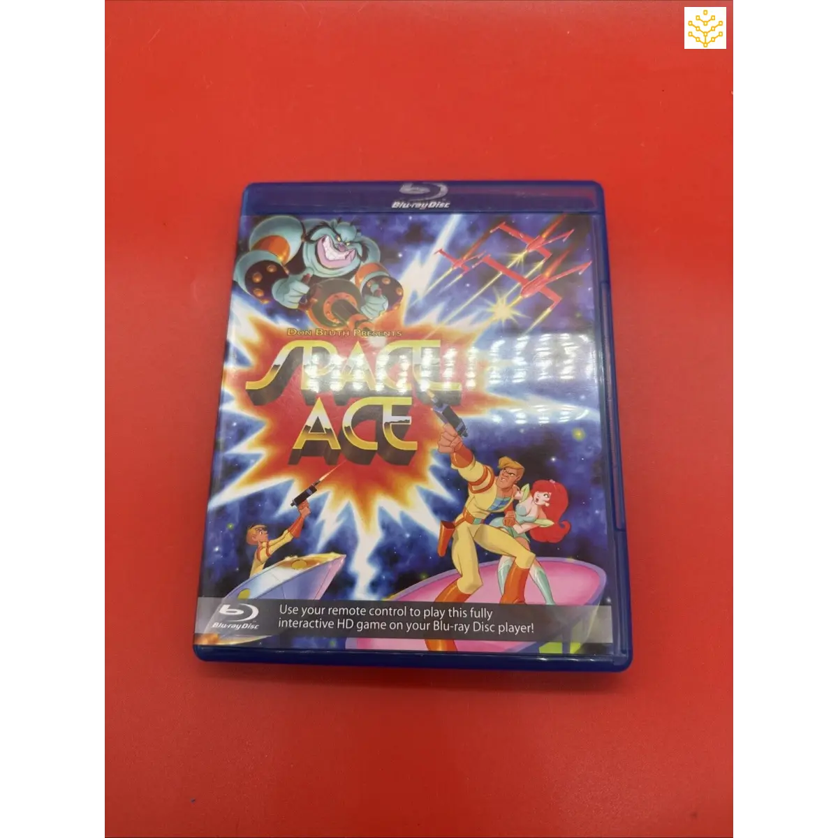 Blu-ray disc case for the animated movie ’Thunder Ace’ featuring colorful cartoon characters and space imagery.