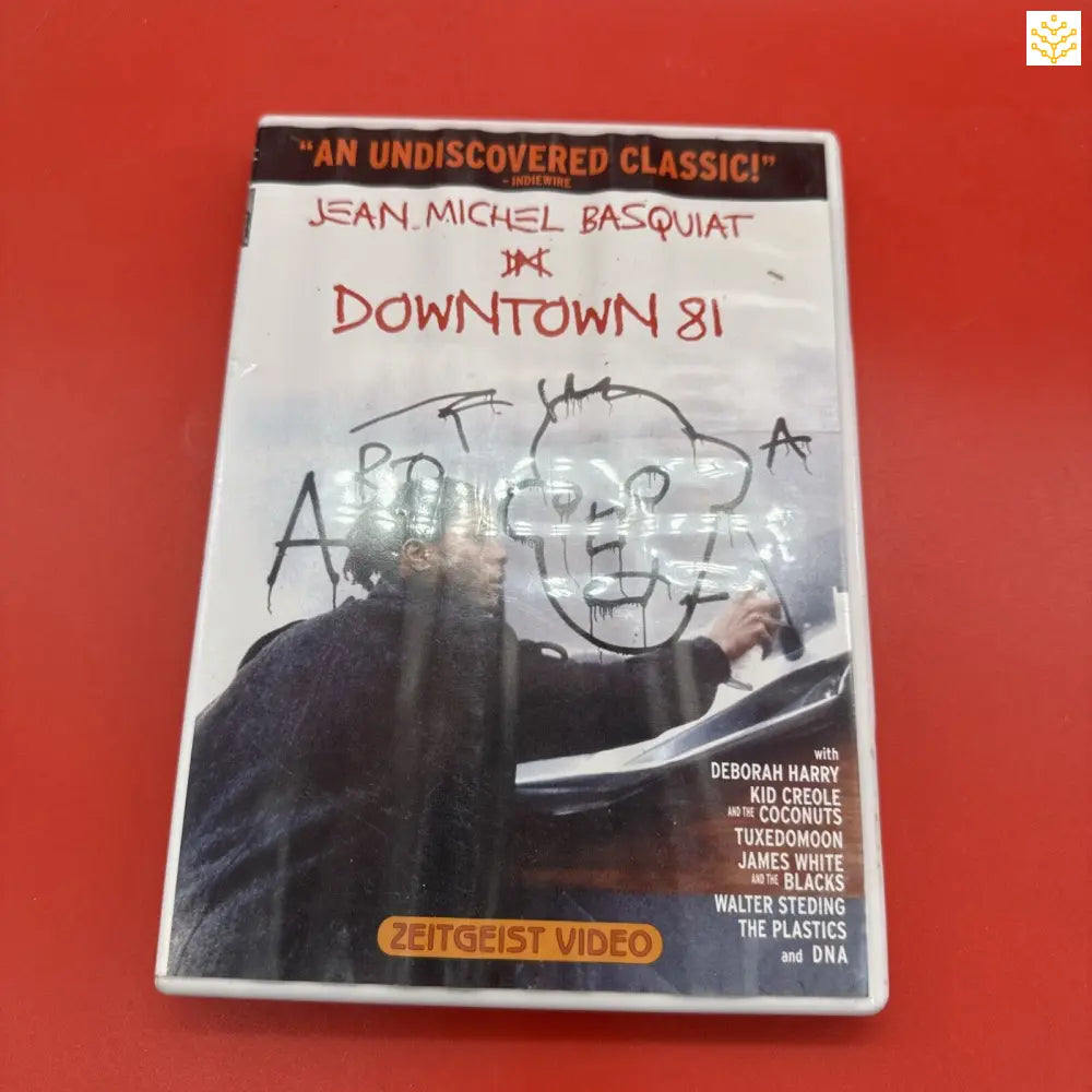 DVD case of ’Downtown 81’’ featuring Jean-Michel Basquiat, released by Zeitgeist Video.