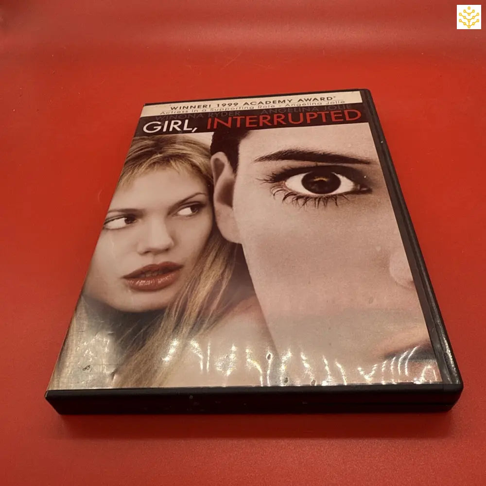 DVD case of the movie ’Girl, Interrupted’ featuring a dramatic black and white cover design.