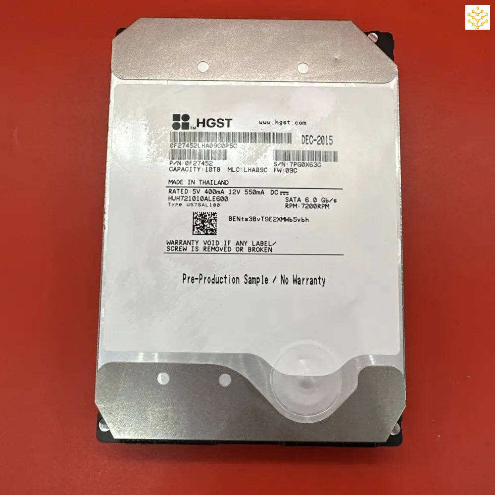 HGST HUH721010ALE600 10TB SATA 6Gbps 3.5 7.2K HDD Pre-Production Sample 88% GOOD - Computers/Tablets &