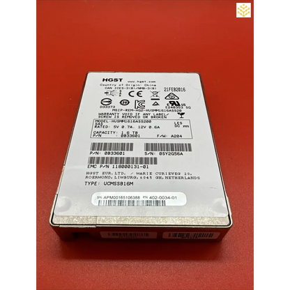 HGST HUSMM1616ASS200 0B33601 1.6TB 12Gb/s 2.5” SSD - Computers/Tablets & Networking:Drives Storage & Blank Media:Hard