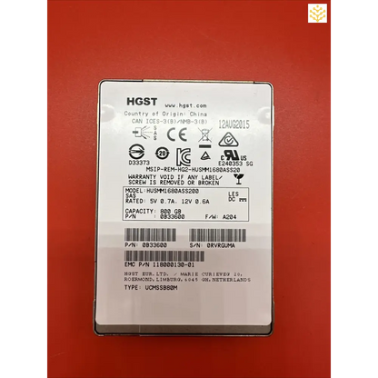 HGST HUSMM1680ASS20 0B33600 800G SAS 12G/s 2.5 SSD - Computers/Tablets & Networking:Drives Storage & Blank Media:Hard