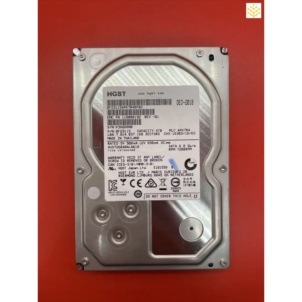 Hitachi HUS726040ALA610 4TB SATA 6Gb/s 7.2K 3.5 HDD - Computers/Tablets & Networking:Drives Storage & Blank Media:Hard