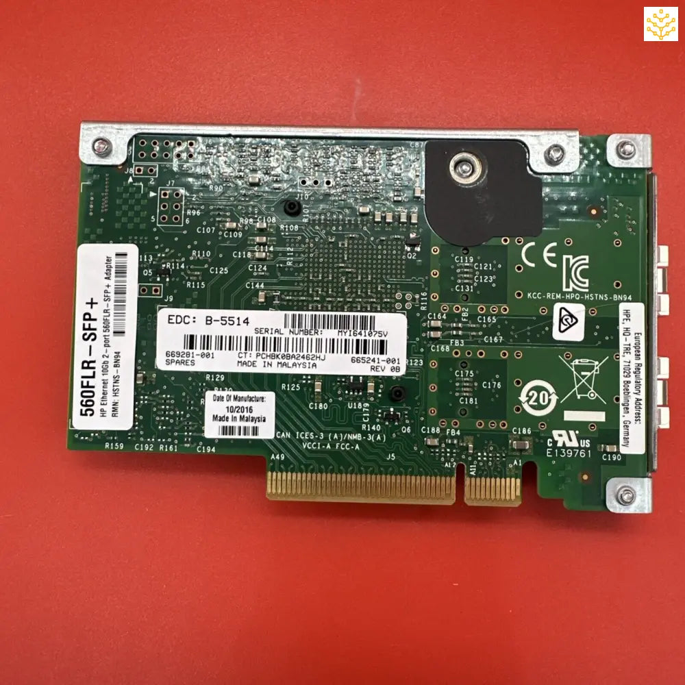 Computer network interface card or adapter with visible circuit board and components.