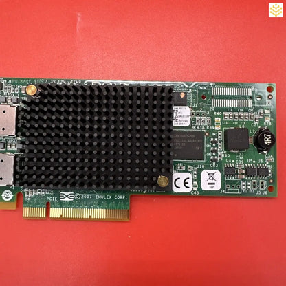 Computer network adapter card with a prominent black heat sink.