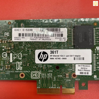 HP Ethernet 1Gb 2-Port 361T Full Height Adapter 656241-001 652495-001 - Computers/Tablets & Networking:Computer