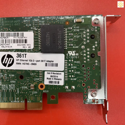 HP Ethernet 1Gb 2-Port 361T Half Height Adapter 656241-001 652495-001 - Computers/Tablets & Networking:Computer