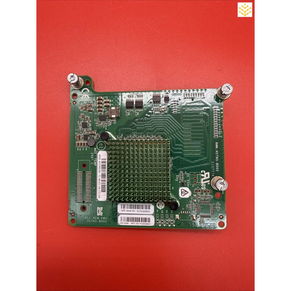 Computer circuit board with various electronic components and connectors.