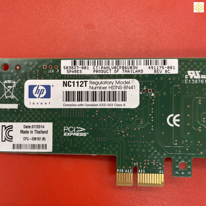 HP NC112T 503827-001 491175-001 PCIe 1P RJ45 Network Adapter Half Height - Computers/Tablets & Networking:Computer