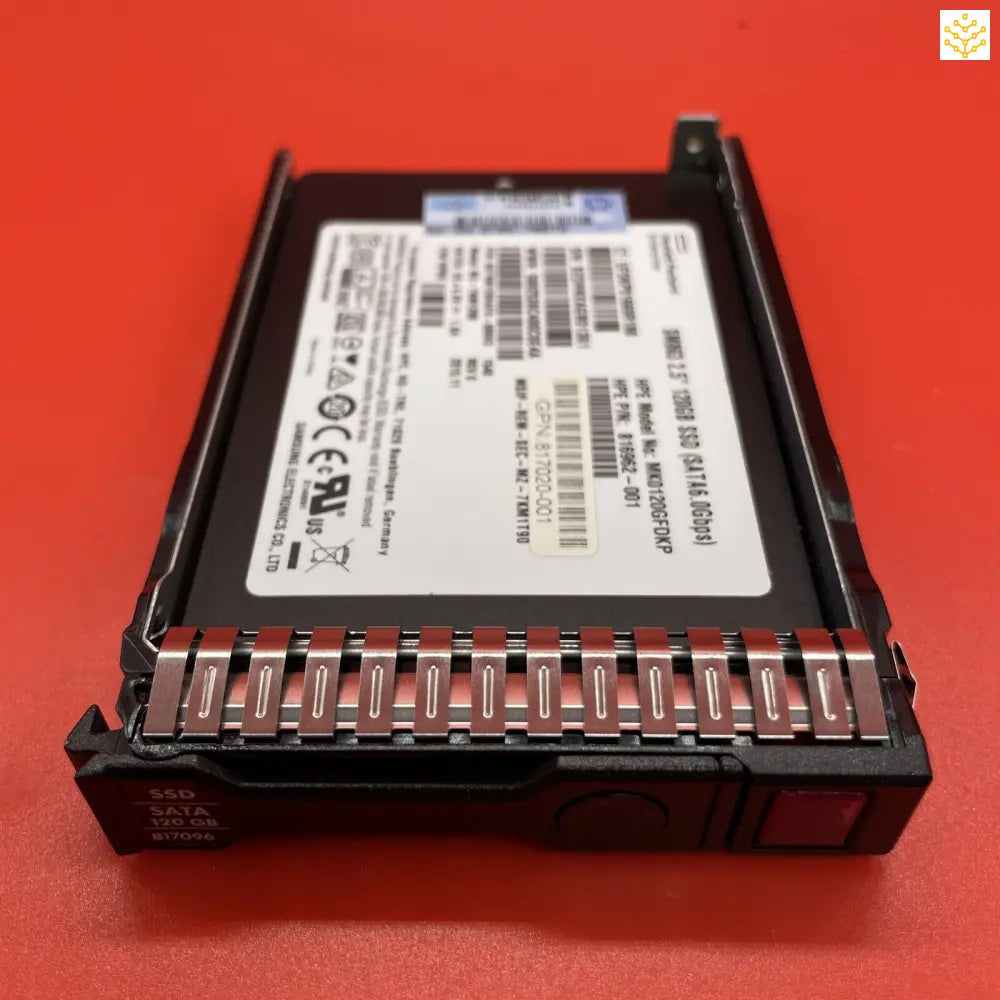 HPe 120G SSD SATA6 MK0120GFDKP 816969 - B21 816962 - 001 817098 - 001 in Tray - GIGDATA