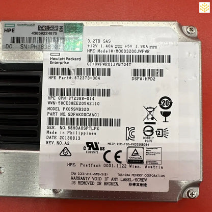 HPe 3.2TB SAS 12Gbs 2.5” 872373-004 PX05SVB320 68% Health + - No Tray - Computers/Tablets & Networking:Drives Storage