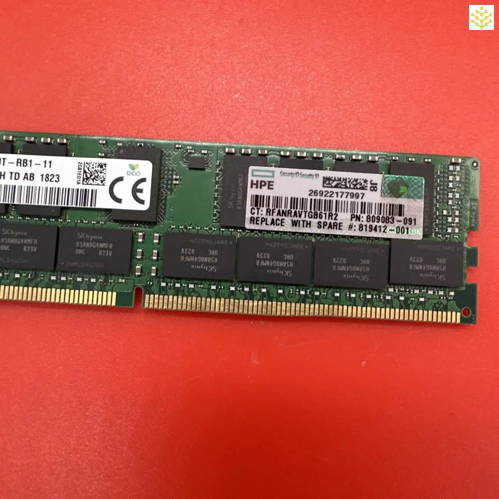 HPe 32GB 2Rx4 PC4 - 2400T 809083 - 091 819412 - 001 805351 - B21 HMA84GR7MFR4N - UH - GIGDATA