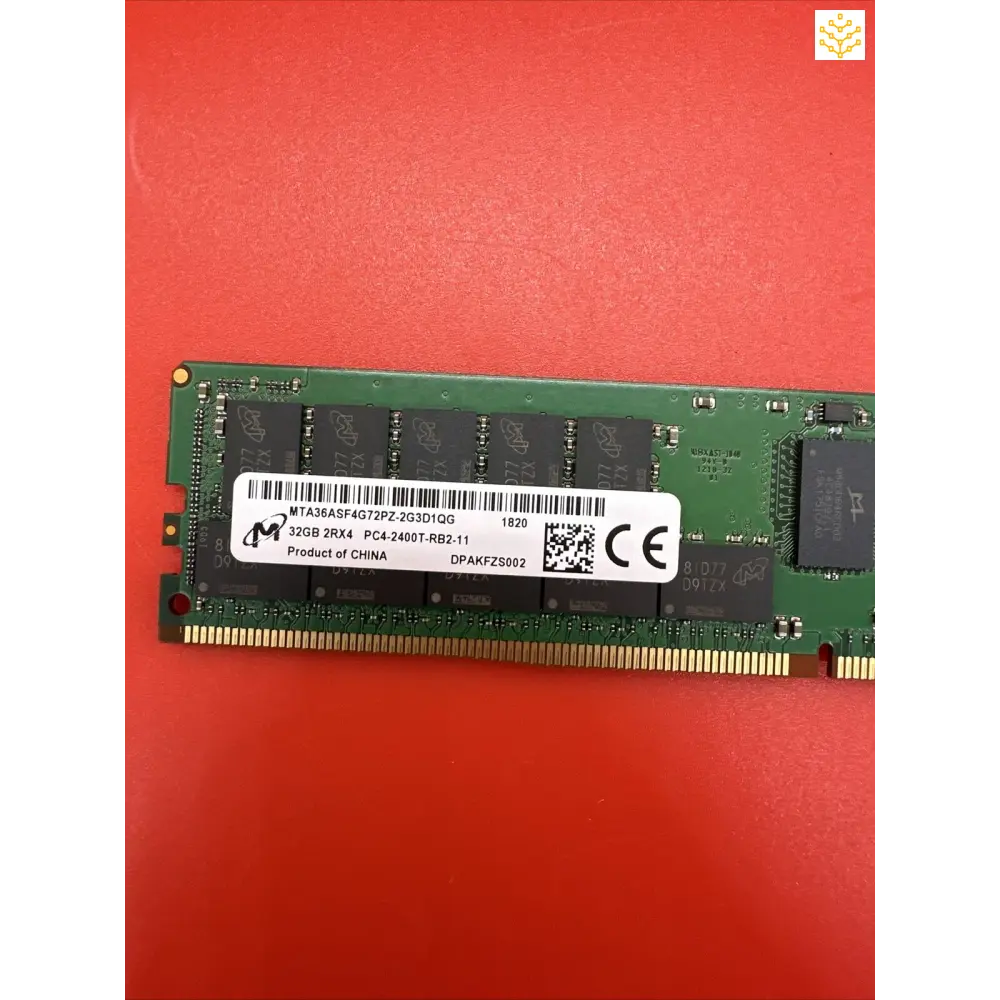 HPe 32GB 2Rx4 PC4 - 2400T MTA36ASF4G72PZ - 2G3D1QG 809083 - 091 819412 - 001 805351 - B21 - GIGDATA