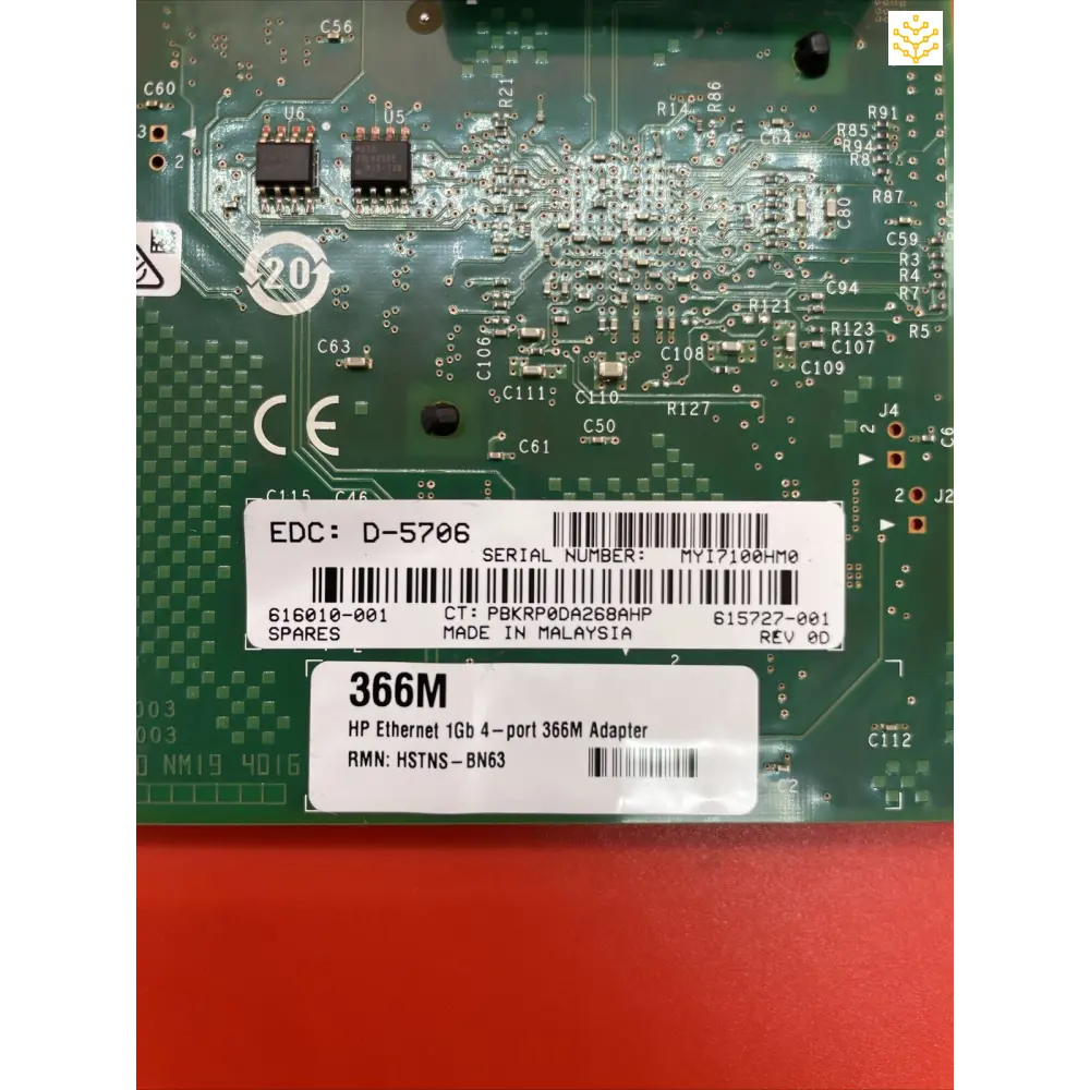 HPe 366M 616010-001 615727-001 Ethernet 1Gb 4-port BL Adapter - Computers/Tablets & Networking:Computer Components &