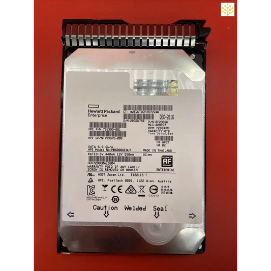 HPe 793683 - B21 6TB SATA 7.2K 3.5in 512e MDL HDD In 793767 Tray - GIGDATA