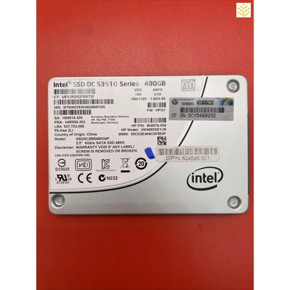 HPe 804593 - B21 480GB 6Gb/s SATA 2.5 - No Tray - GIGDATA