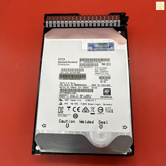 HPe 826553-001 MB8000GEQUU 8TB 3.5 7.2K HDD In 793769 Tray - Computers/Tablets & Networking:Drives Storage & Blank