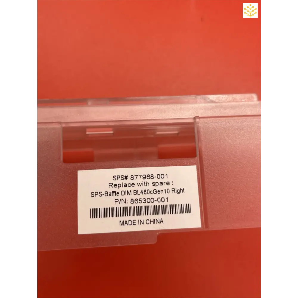 HPe 877968-001 SPS-Baffle DIM BL460c Gen10 Right P/N: 865300-001 - Computers/Tablets & Networking:Enterprise Networking