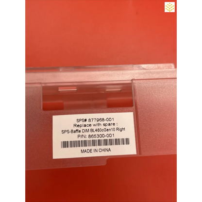 HPe 877968-001 SPS-Baffle DIM BL460c Gen10 Right P/N: 865300-001 - Computers/Tablets & Networking:Enterprise Networking