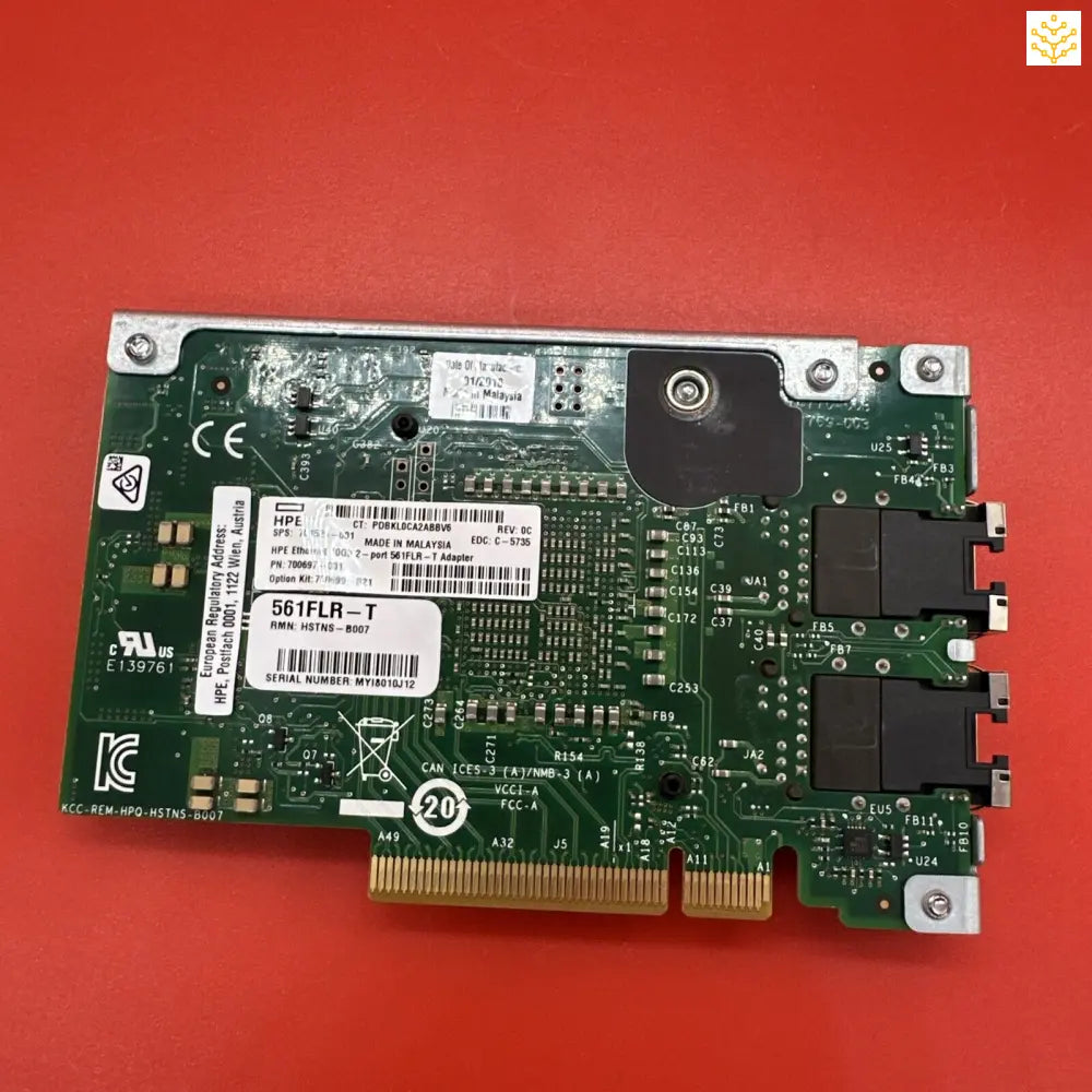 HPe Ethernet 10Gb 2 - port 561FLR - T Adapter 700697 - 001 700699 - B21 701525 - 001 - GIGDATA