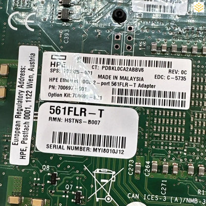 HPe Ethernet 10Gb 2 - port 561FLR - T Adapter 700697 - 001 700699 - B21 701525 - 001 - GIGDATA